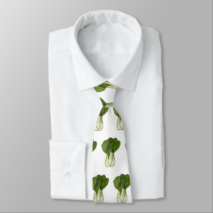 Bok choy cartoon illustration  neck tie