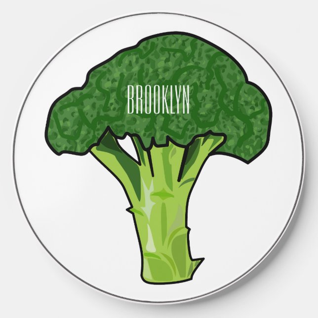 Bok choy cartoon illustration  wireless charger  (Front)