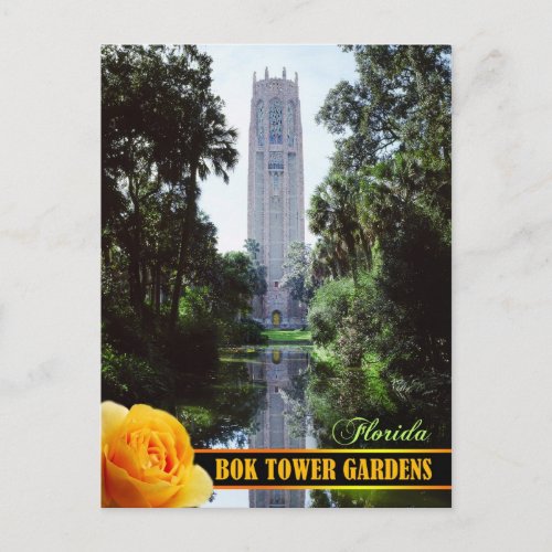 Bok Tower Gardens and Singing Tower Florida Postcard