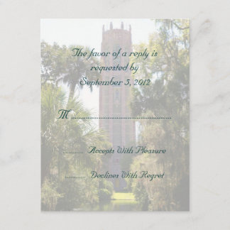 Bok Tower Wedding RSVP Personalized Card