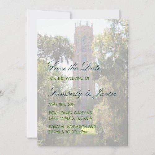 Bok Tower Wedding Save The Date