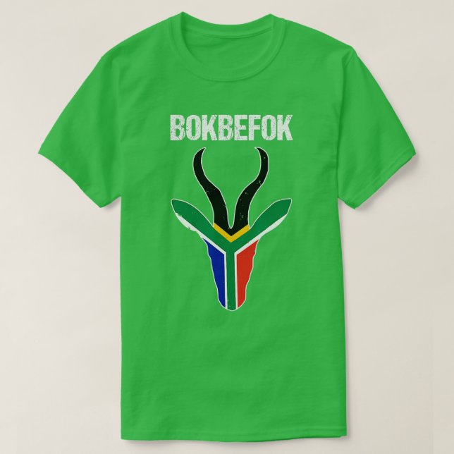 Bokbefok South African Rugby Bokke South Africa Fl T-Shirt (Design Front)