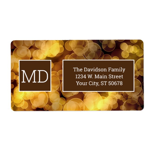 Bokeh Abstract Gradient Label (Front)