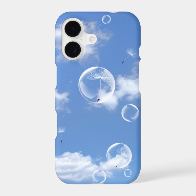 Bokeh and Bubbles Dandelion sky Iphone Case (Back)