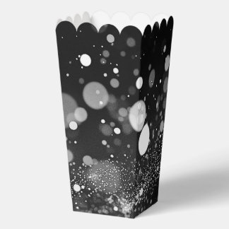 Bokeh Blizzard Background - Grey Favor Boxes