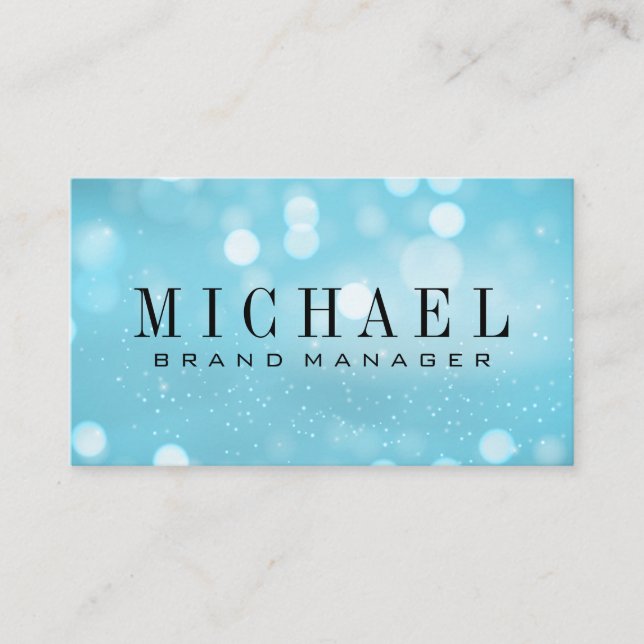 Bokeh Blue Business Card (Front)