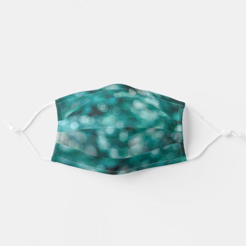 Bokeh Blur Photo Texture Chic Teal Abstract Light Adult Cloth Face Mask