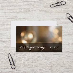 Bokeh & Blurred Glass Bottles Reflecting Light Business Card