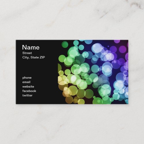 Bokeh Business Card Template