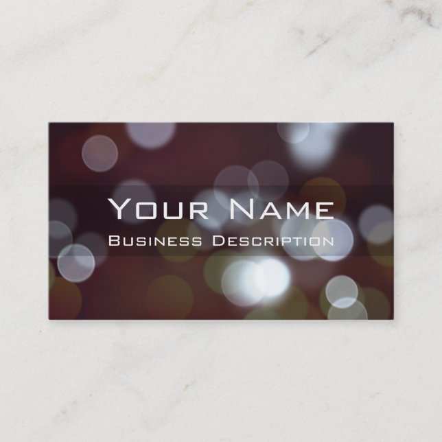 Bokeh Business Card (Front)