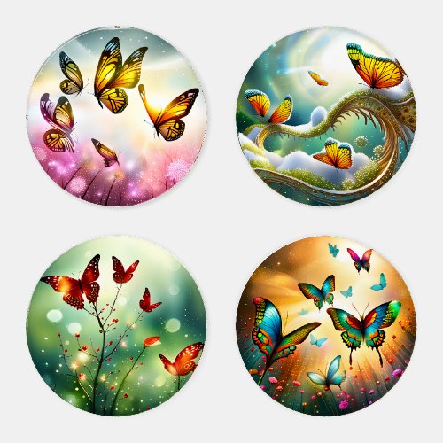 Bokeh Butterflies Coaster Set