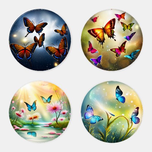 Bokeh Butterflies Coaster Set