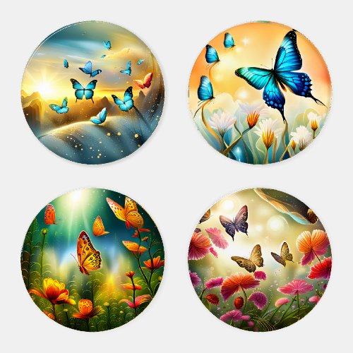Bokeh Butterflies Coaster Set