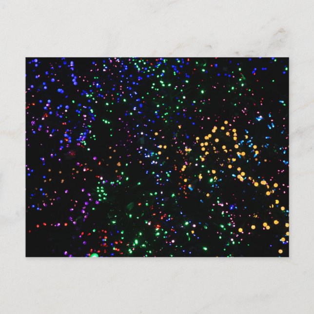 Bokeh Christmas Lights Postcard (Front)