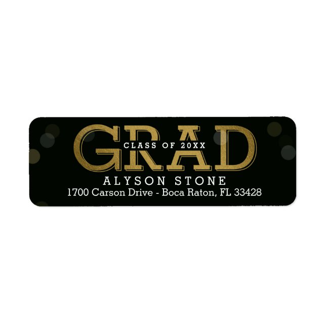 Bokeh Collage Editable Color Graduation Label (Front)