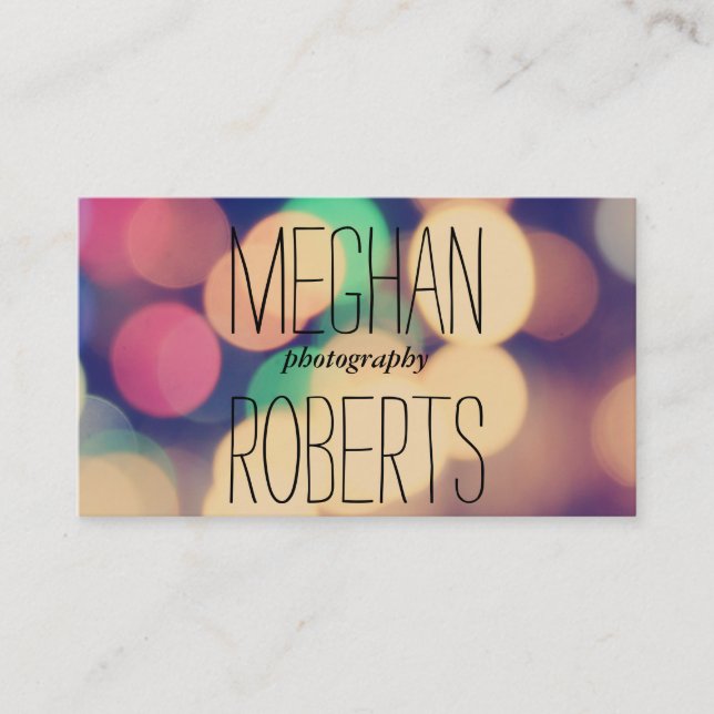 Bokeh | Colorful Business Card (Front)