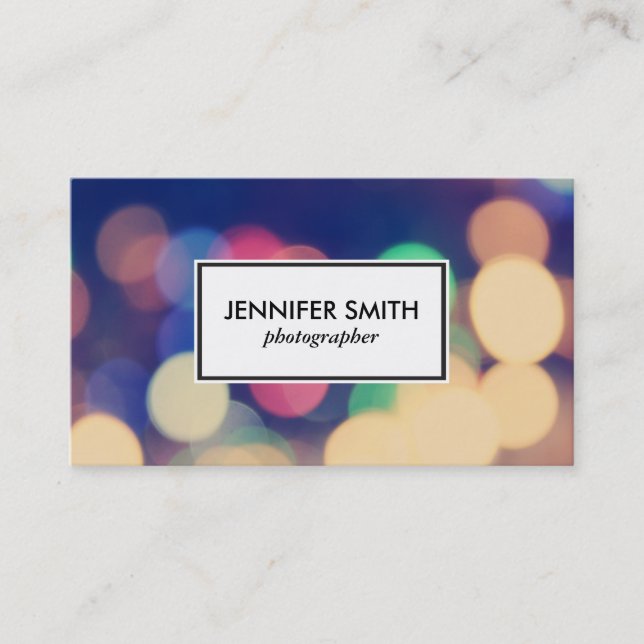 Bokeh | Colorful II Business Card (Front)