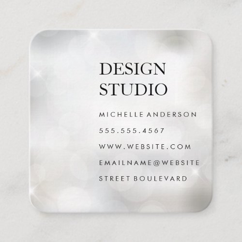 Bokeh  Design Studio Square Business Card
