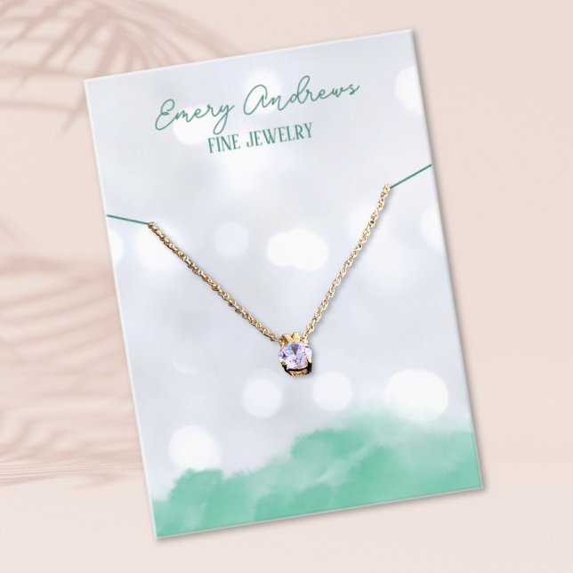 Bokeh Designer Jewelry Necklace Holder Display Business Card (Creator Uploaded)