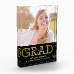 Bokeh Editable Color Graduation Keepsake Block<br><div class="desc">Great keepsake to remember this special milestone in life. Matching items can be found on our website: www.berryberrysweet.com or upon request.</div>