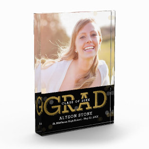 Bokeh Editable Color Graduation Keepsake Block