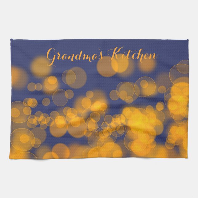 Bokeh effect texture. text. kitchen towel (Horizontal)