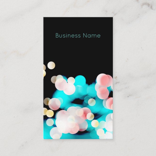 Bokeh Elegant Modern Business Card (Front)