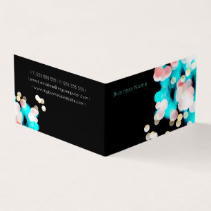 Bokeh Elegant Modern Business Tent Folded Business Card