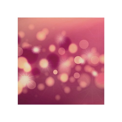 Bokeh Explosion _ Pink Wood Wall Art