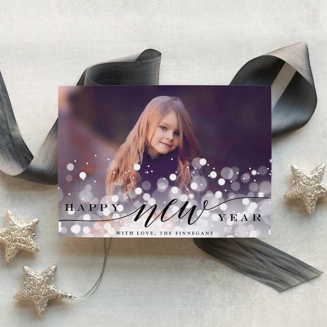 Bokeh Flare | Happy New Year Photo Card (Creator Uploaded)