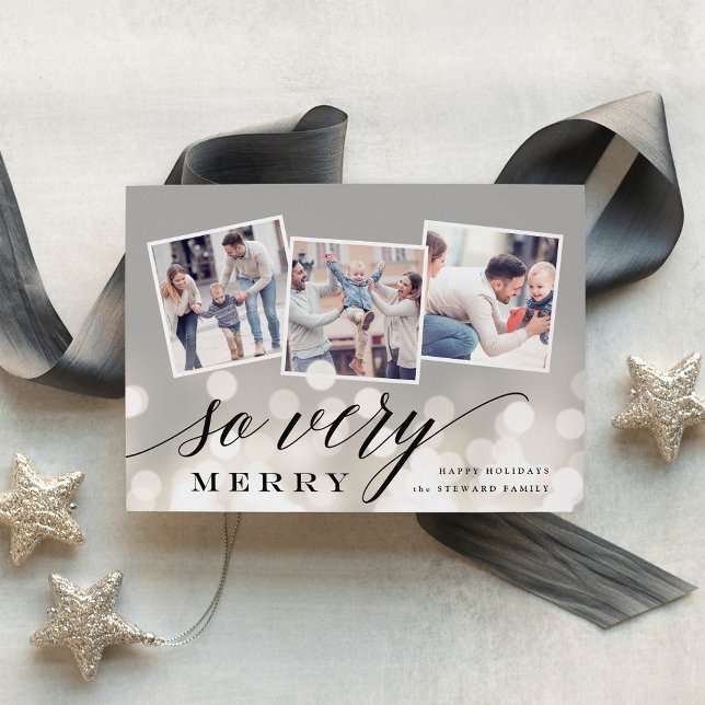 Bokeh Flare | Holiday Photo Collage Card (Creator Uploaded)