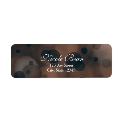 Bokeh Glam Brown Beige  Gold Address Labels