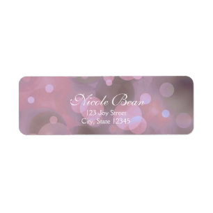 Bokeh Glam Pink & Gold Lights Address Labels