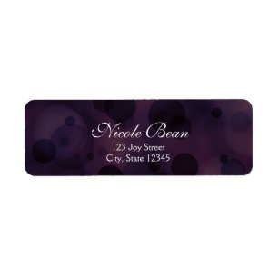 Bokeh Glam Purple & Gold Address Labels
