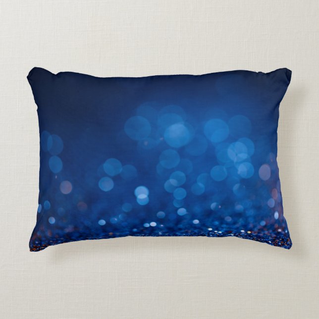 Bokeh Glitters: Sparkling Circles Background. Accent Pillow (Front)