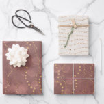 Bokeh Golden Lights Christmas Holiday Wrapping Paper Sheets<br><div class="desc">this rose-colored bokeh with golden strings lights will add chic and glamor to your Christmas Holiday gifts this season.</div>