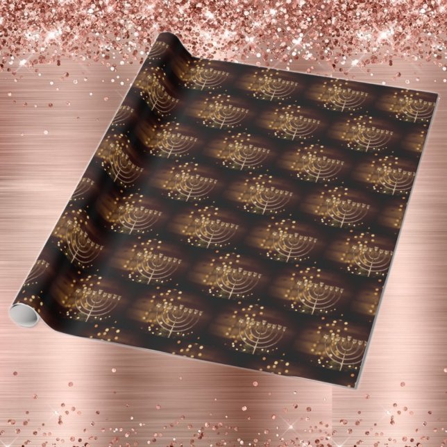🕎 Bokeh Hanukkah Menorah Wrapping Paper (Creator Uploaded)