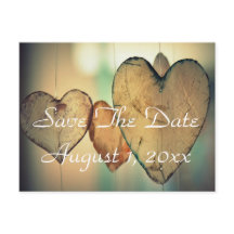 Bokeh Hearts Save The Date