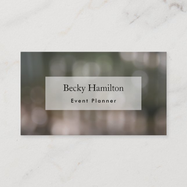 Bokeh in Photo of Leaves & Picket Fence Business Card (Front)