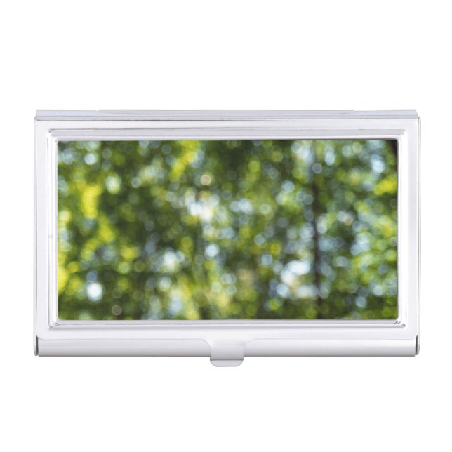 Bokeh in Spring Business Card Holder (Front)