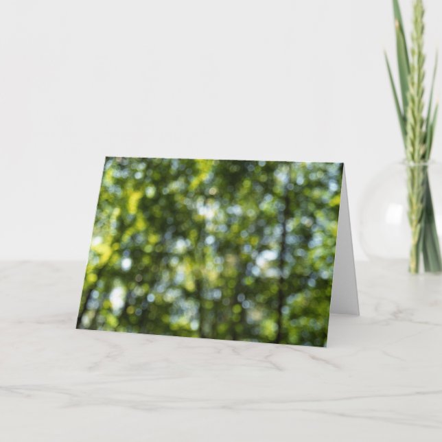 Bokeh in Spring Letterpress Thank You Card (Front)