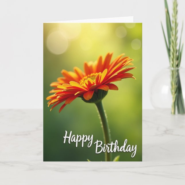 Bokeh Light Birthday Card (Front)