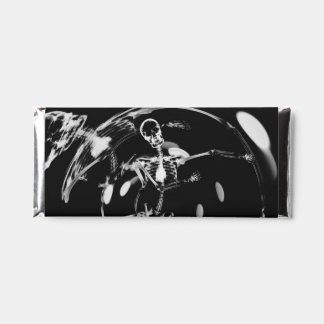 Bokeh Lights Dancing Skeleton - B&W Hershey Bar Favors
