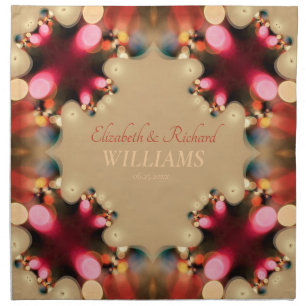 Bokeh Lights Wedding Keepsake Napkins