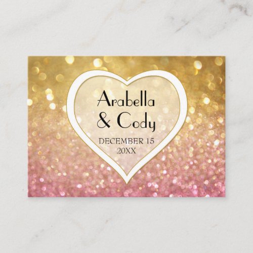 Bokeh Movie Premier Ticket Style Gold Pink Sparkle