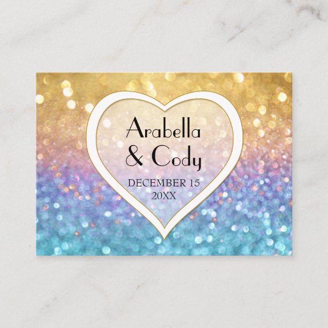 Bokeh Movie Premier Ticket Style Gold Pink Sparkle (Front)