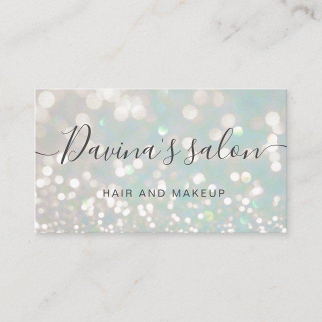 bokeh pastel crystal luxurious Business Card (Front)