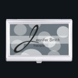 Bokeh Personalize DIY Background Color Business Card Holder<br><div class="desc">Professional Business Card Holders in a light blue bokeh design with DIY Text and Background Color ready for you to personalize. ⭐This Product is 100% Customizable. Graphics and/or text can be added, deleted, moved, resized, changed around, rotated, etc... ✔(just by clicking on the "EDIT DESIGN" area) ⭐99% of my designs...</div>