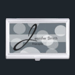 Bokeh Personalize DIY Background Color Business Card Holder<br><div class="desc">Professional Business Card Holders in a light blue bokeh design with DIY Text and Background Color ready for you to personalize. ⭐This Product is 100% Customizable. Graphics and/or text can be added, deleted, moved, resized, changed around, rotated, etc... ✔(just by clicking on the "EDIT DESIGN" area) ⭐99% of my designs...</div>
