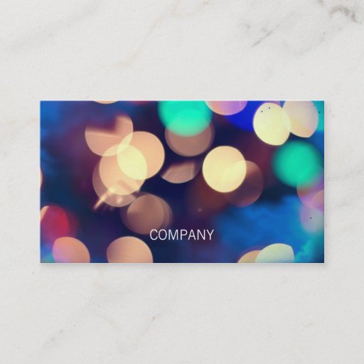 Customizable Bokeh Photo Horizontal Business Cards